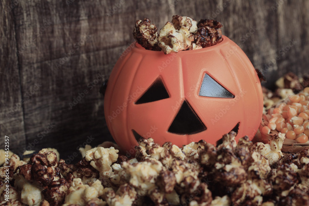 Fototapeta premium popcorn with seed halloween