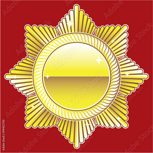 Golden Royal Medal Blank Vector