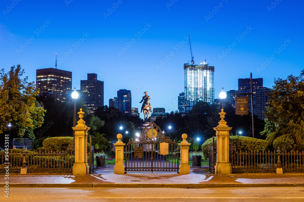 George Washington monument in Public Garden Boston