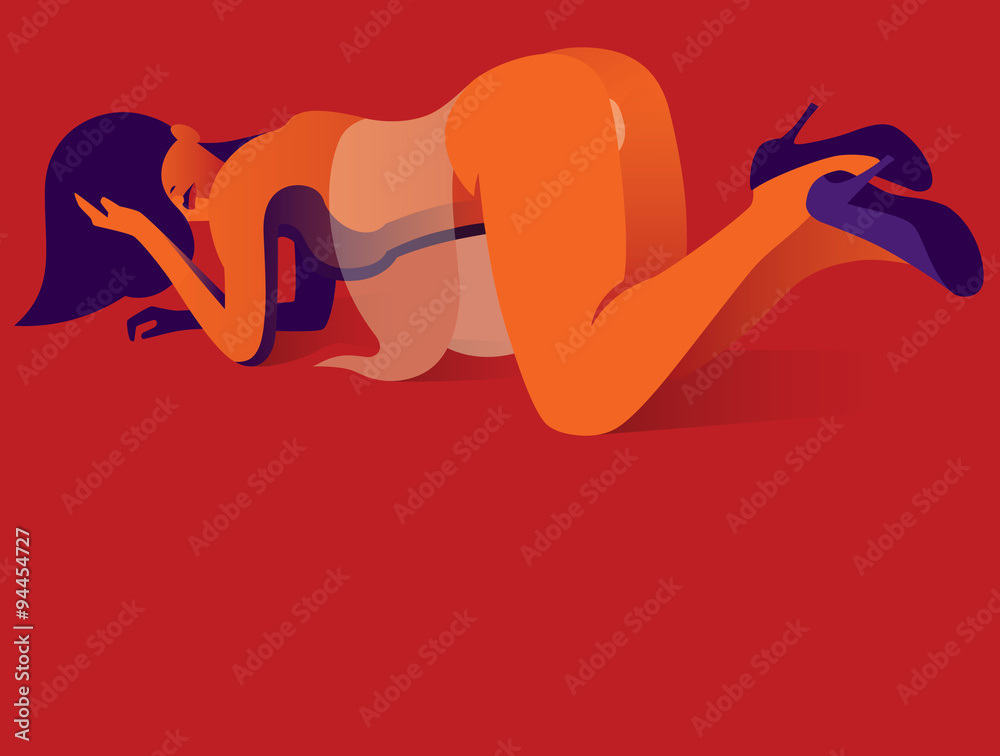Woman in sexy position Stock Vector | Adobe Stock