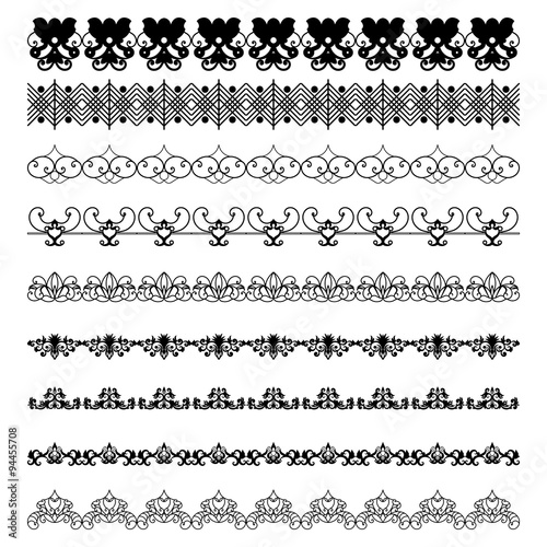 Vector Set Border Design Element