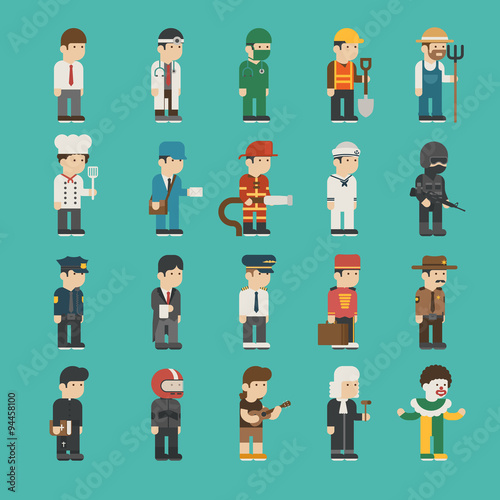 Set of profession characters