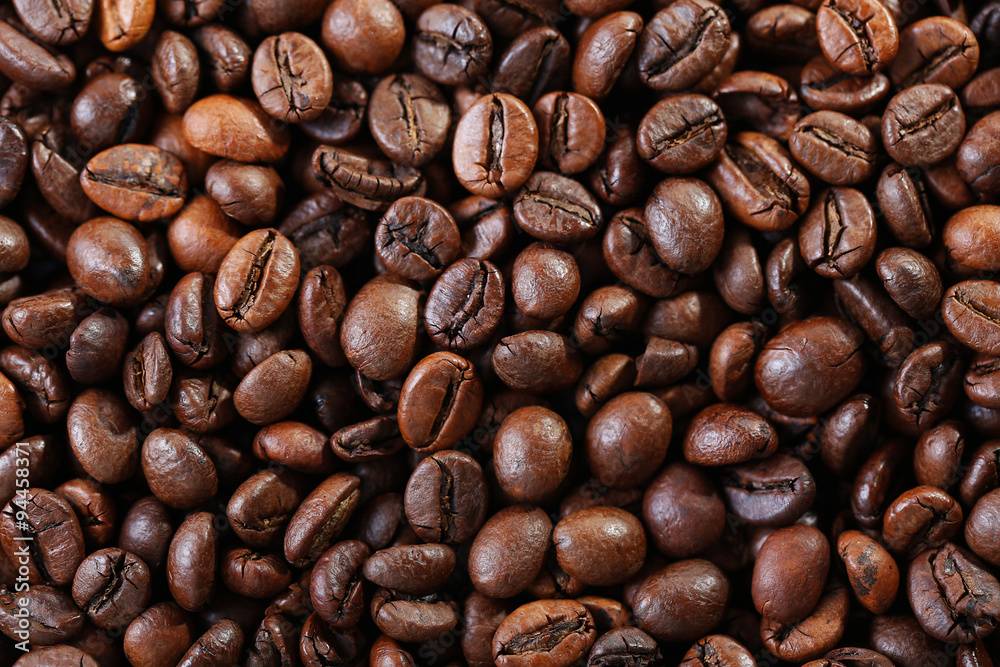 Naklejka premium Coffee beans background