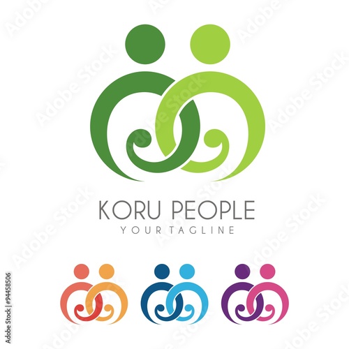 Koru Couple Logo - Vector - Illustration photo