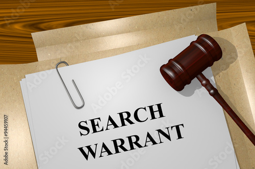 Konstfotografi Search Warrant concept