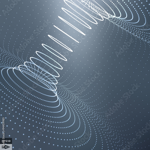 Abstract 3d Surface Looks Like Funnel. 