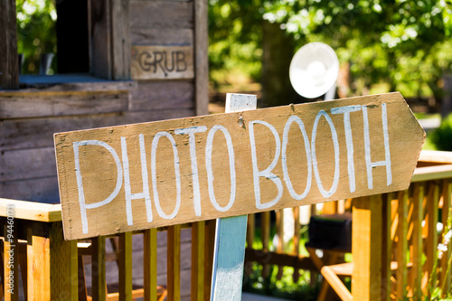 Wood Wedding Photobooth Sign photo