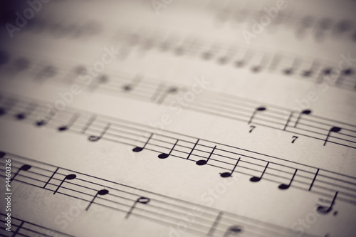 Music Sheet Closeup