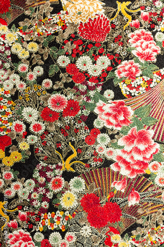 Colorful kimono designed fabric 