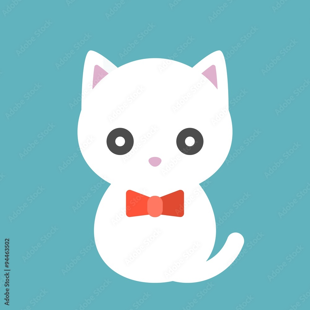 Vector Cat icon, flat design Vector Cat icon, flat design
