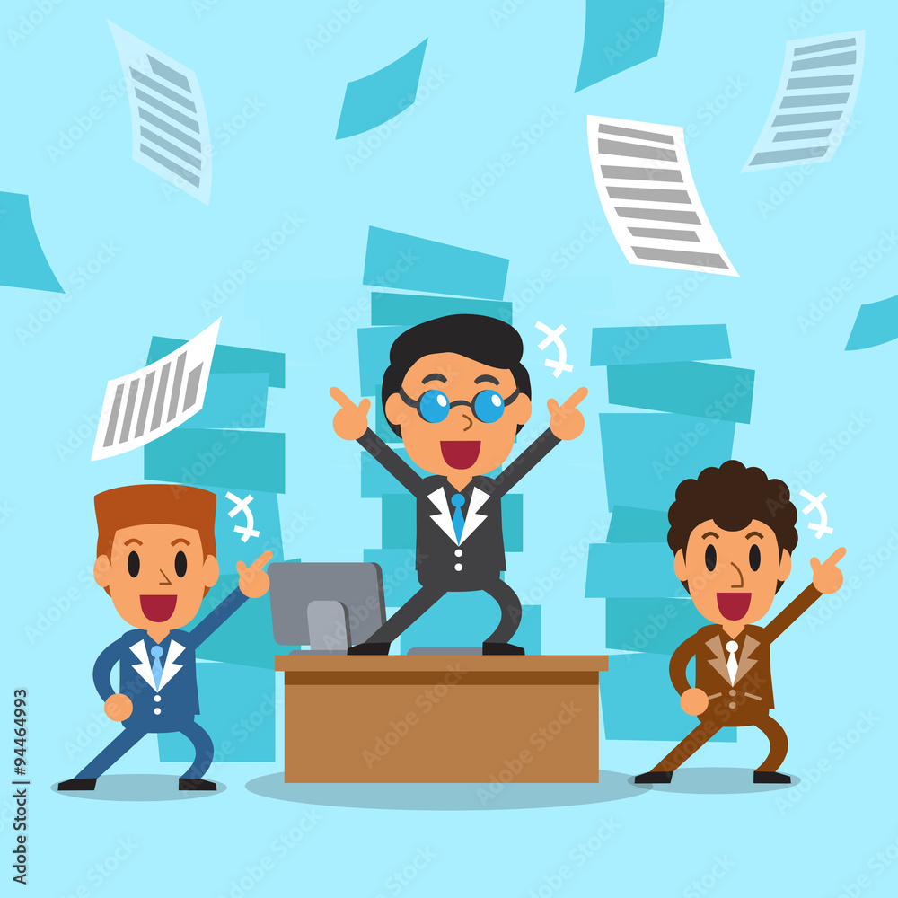 Cartoon business men team Stock Vector | Adobe Stock