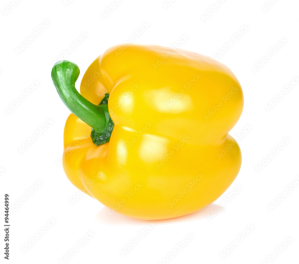 fresh yellow pepper on white background fresh yellow pepper on white background