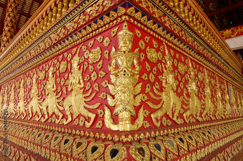 art of thai sculpture in Wat Suan Dok, thai temple in chiang mai