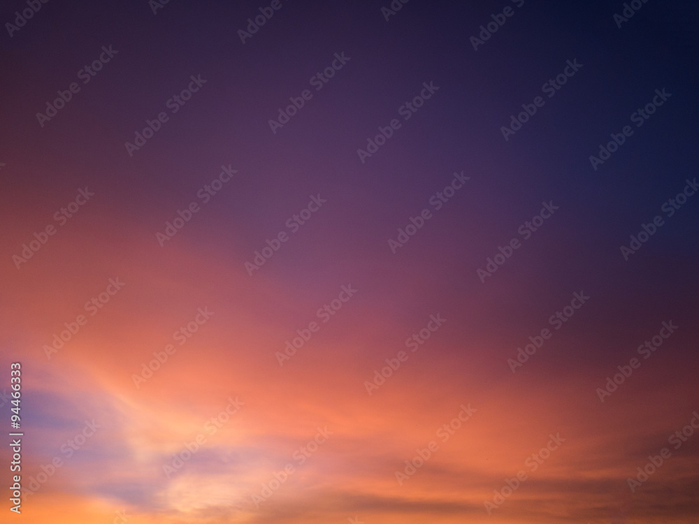 Fototapeta premium view of twilight time with sun set