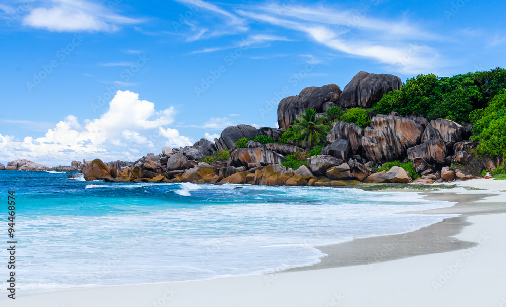 Fototapeta premium Anse Source d'Argent beach, La Digue Island, Seyshelles