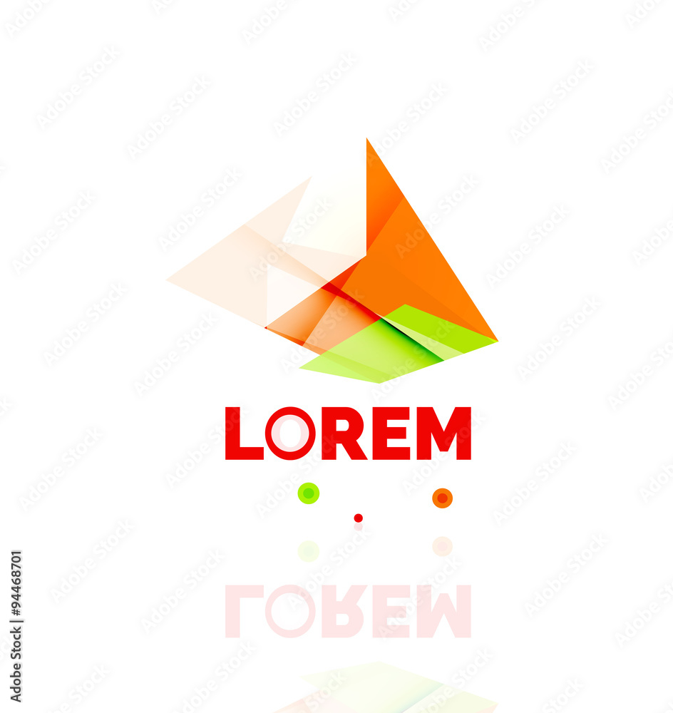 Logo, abstract geometric business icon