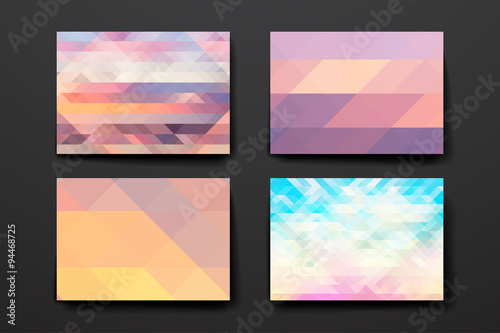 Set of abstract geometric background templates © palau83