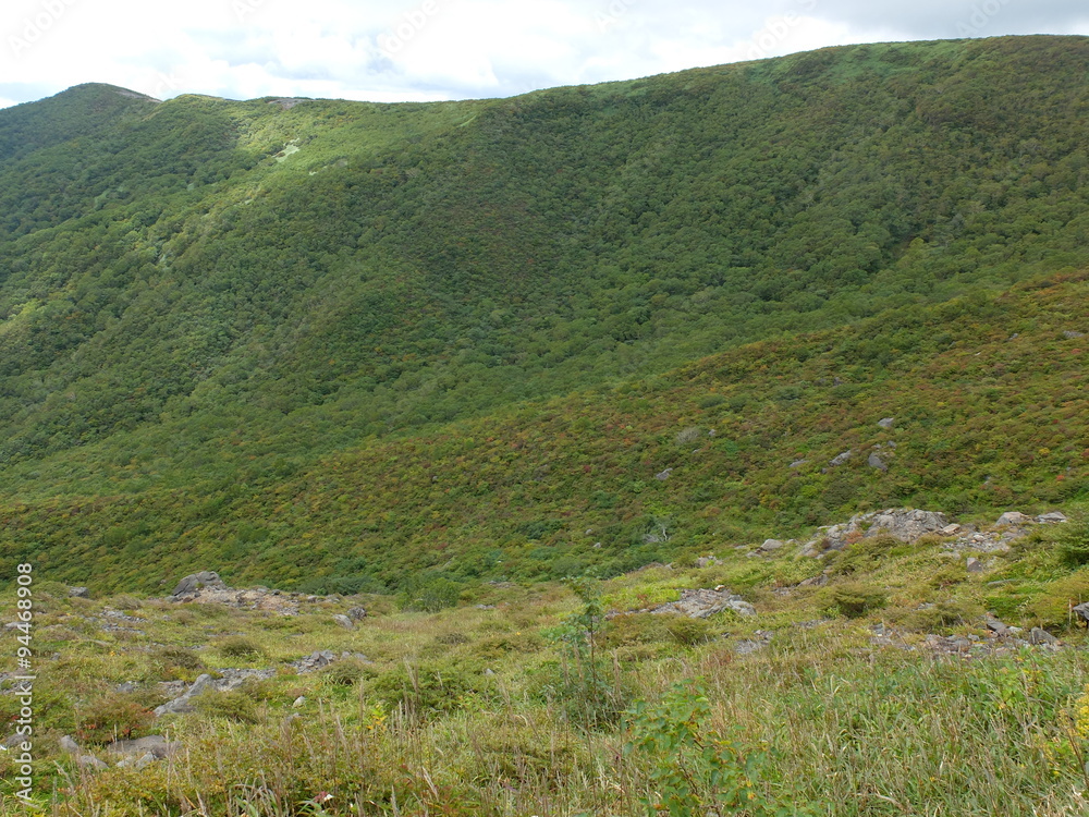 Naklejka premium 茶臼岳 那須岳 朝日岳