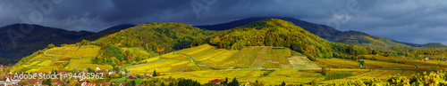 Beautiful panoramic view to Andlau, France