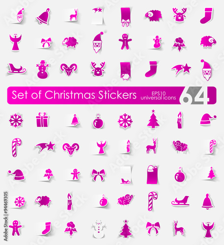 Set of Christmas stickers