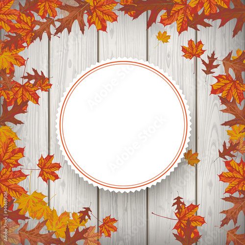 Autumn Foliage Fall Emblem Wood