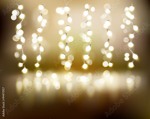 Light strings. Vector illustration.