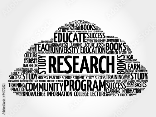 Research word cloud, business concept