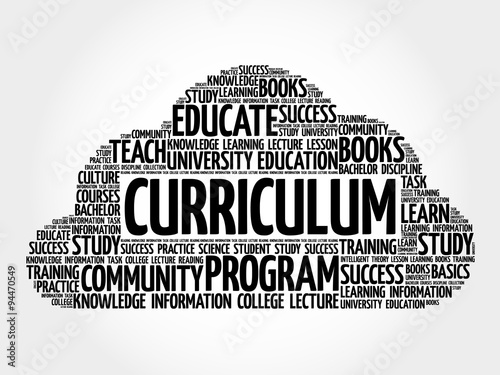 CURRICULUM word cloud, education business concept