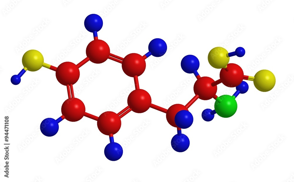 Molecular structure of tyrosine Molecular structure of tyrosine