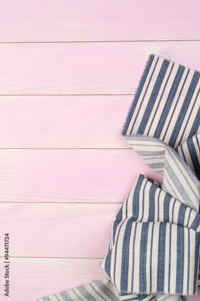 Blue towel over table Blue towel over table