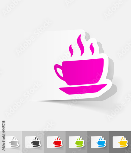 realistic design element. cup of coffee