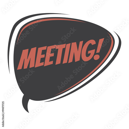 meeting retro speech bubble