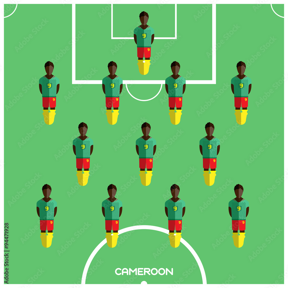 Fototapeta premium Computer game Cameroon Football club player