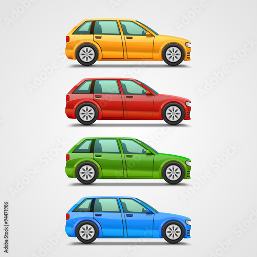 Car color set art