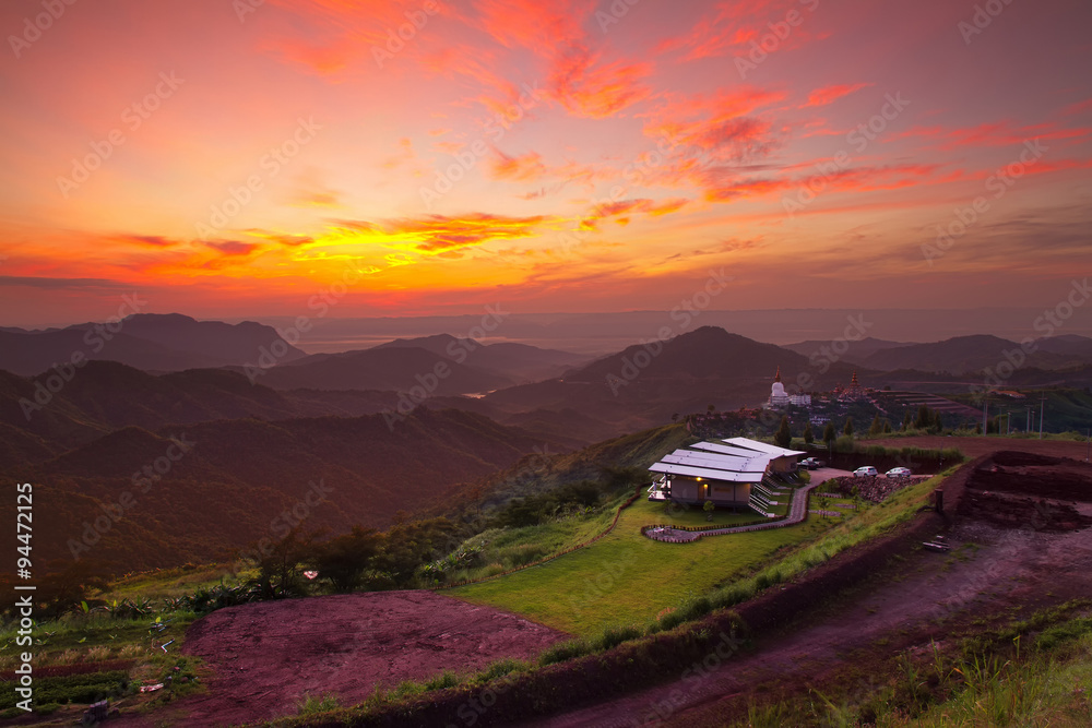 Sunrise morning in the valley Thailand