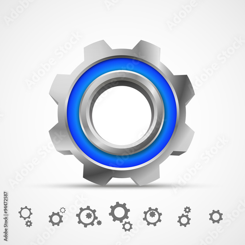 Gear icon 3d