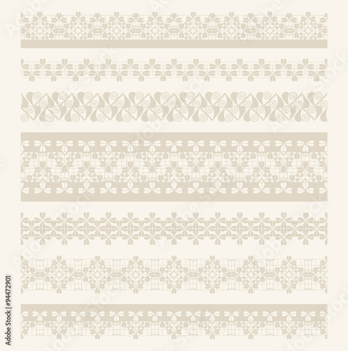 Vector Set of lace ribbons