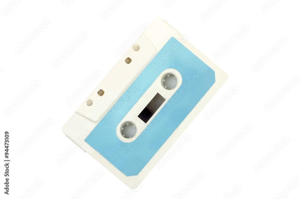 old audio cassette tape isolated on white background old audio cassette tape isolated on white background