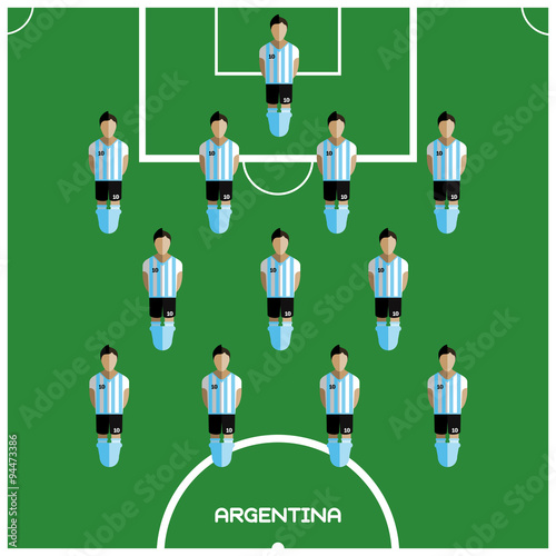 Computer game Argentina Football club player