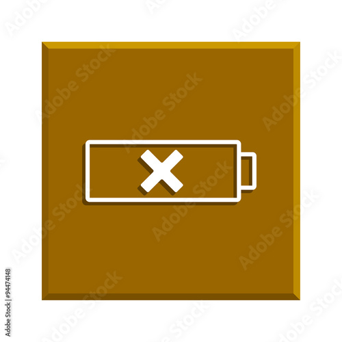 Battery icon. Flat design style.