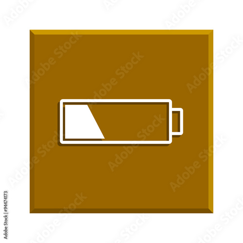 Battery icon. Flat design style.