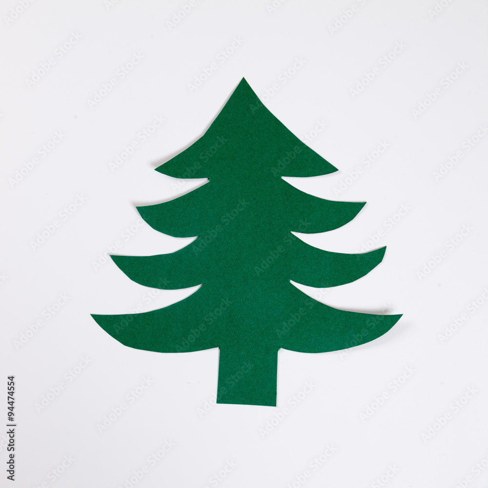 Obraz premium Tannenbaum, weißer Untergrund, Textfreiraum