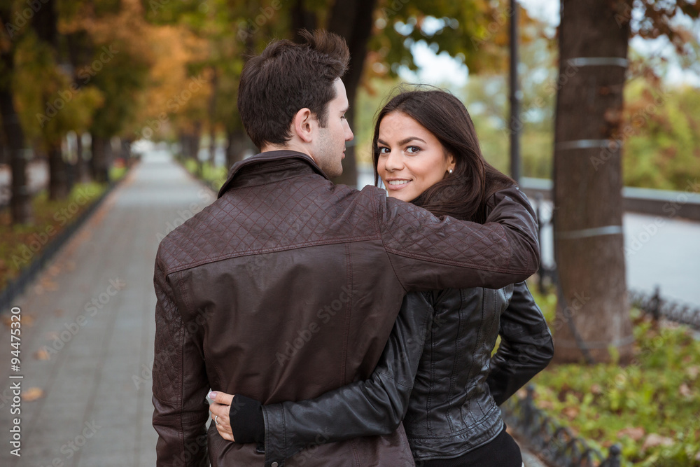 Fototapeta premium Couple walking outdoors