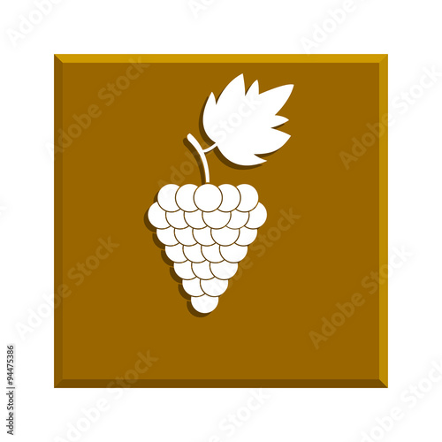 grapes icon. Flat design style.