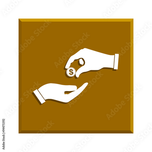  give alms Flat icon