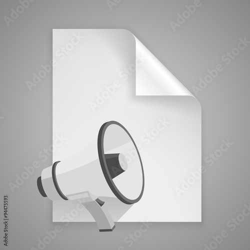 Paper symbol loudspeakers photo