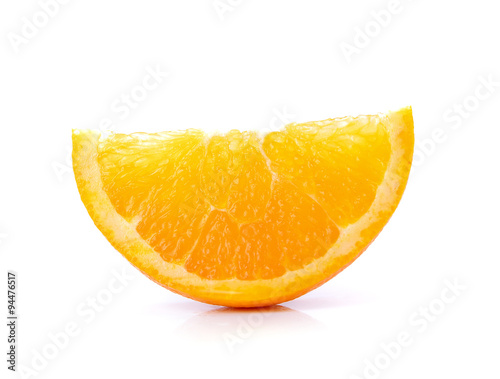 orange slice on white background