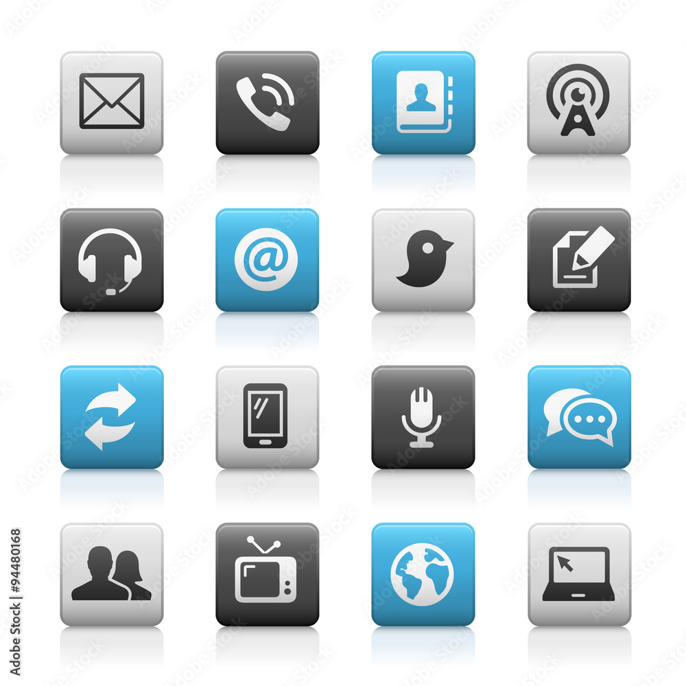 Telecommunications Icons - Matte Series Telecommunications Icons - Matte Series