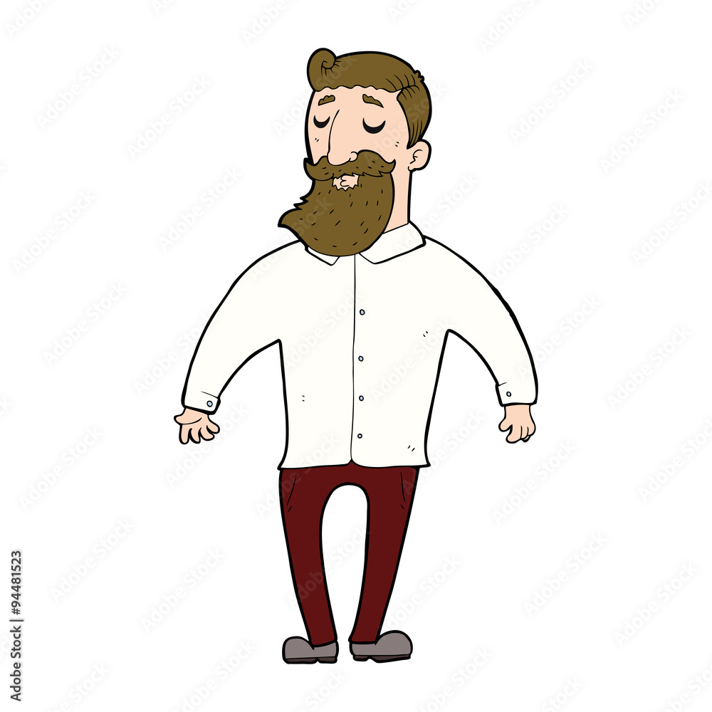 cartoon bearded man