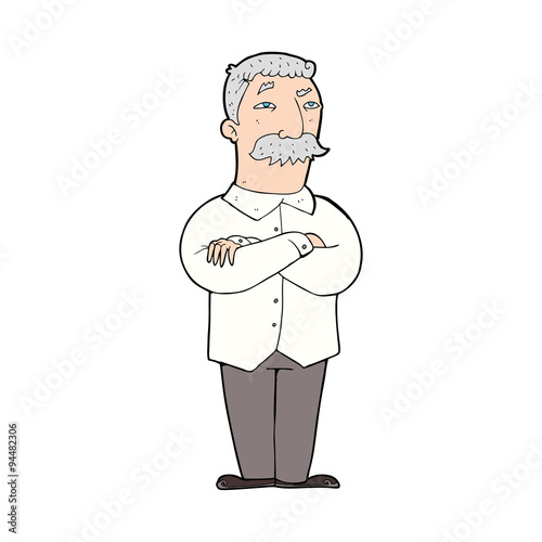 cartoon old man